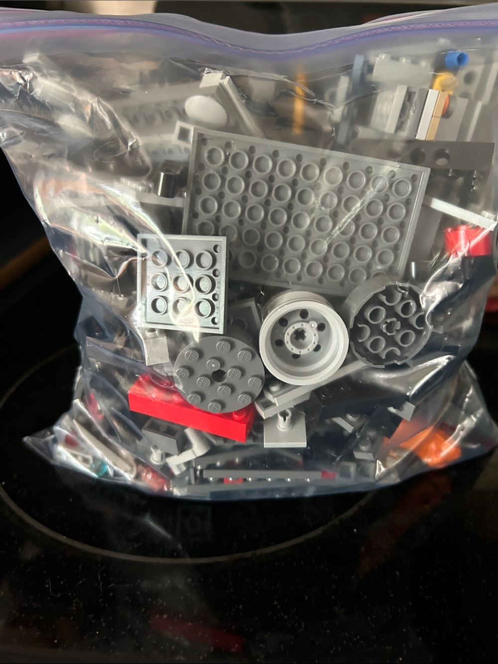 Lego Assorted Gray, Red, Black, Orange, Blue Building Pieces